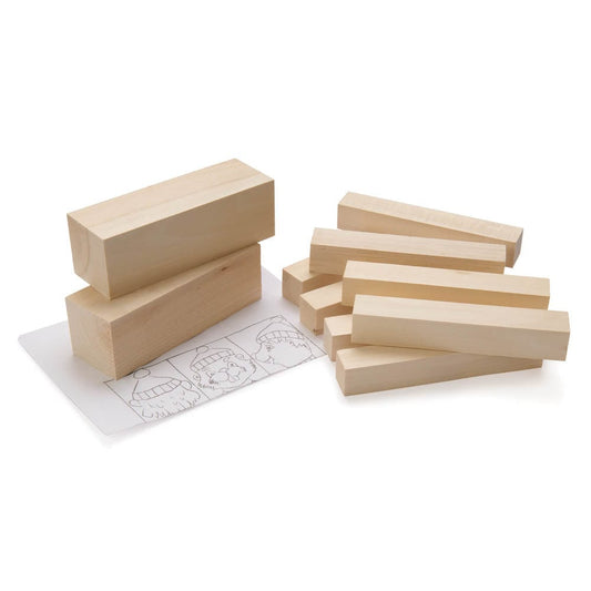 Basswood Carving Block Kit - 10 Piece Set
